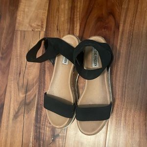 Black Steve Madden platform sandals